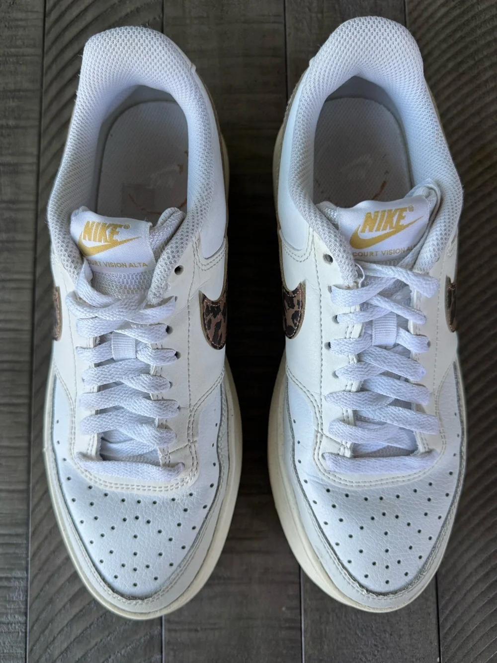 Nike Court Vision Leopardate Retro Platform Sneakers Leopard Women’s Size 9.6
